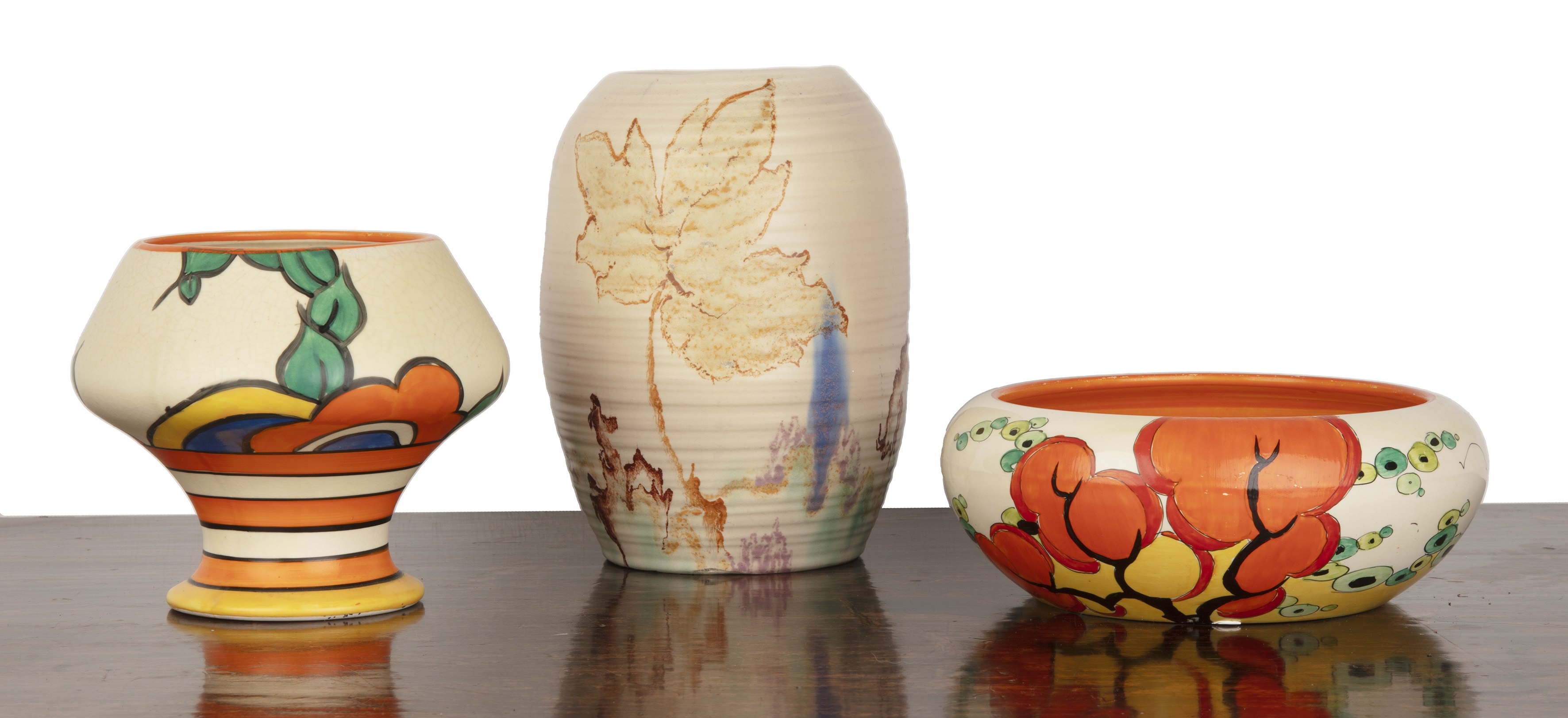 Lot 346 - Clarice Cliff (1899-1972) Two vases and a