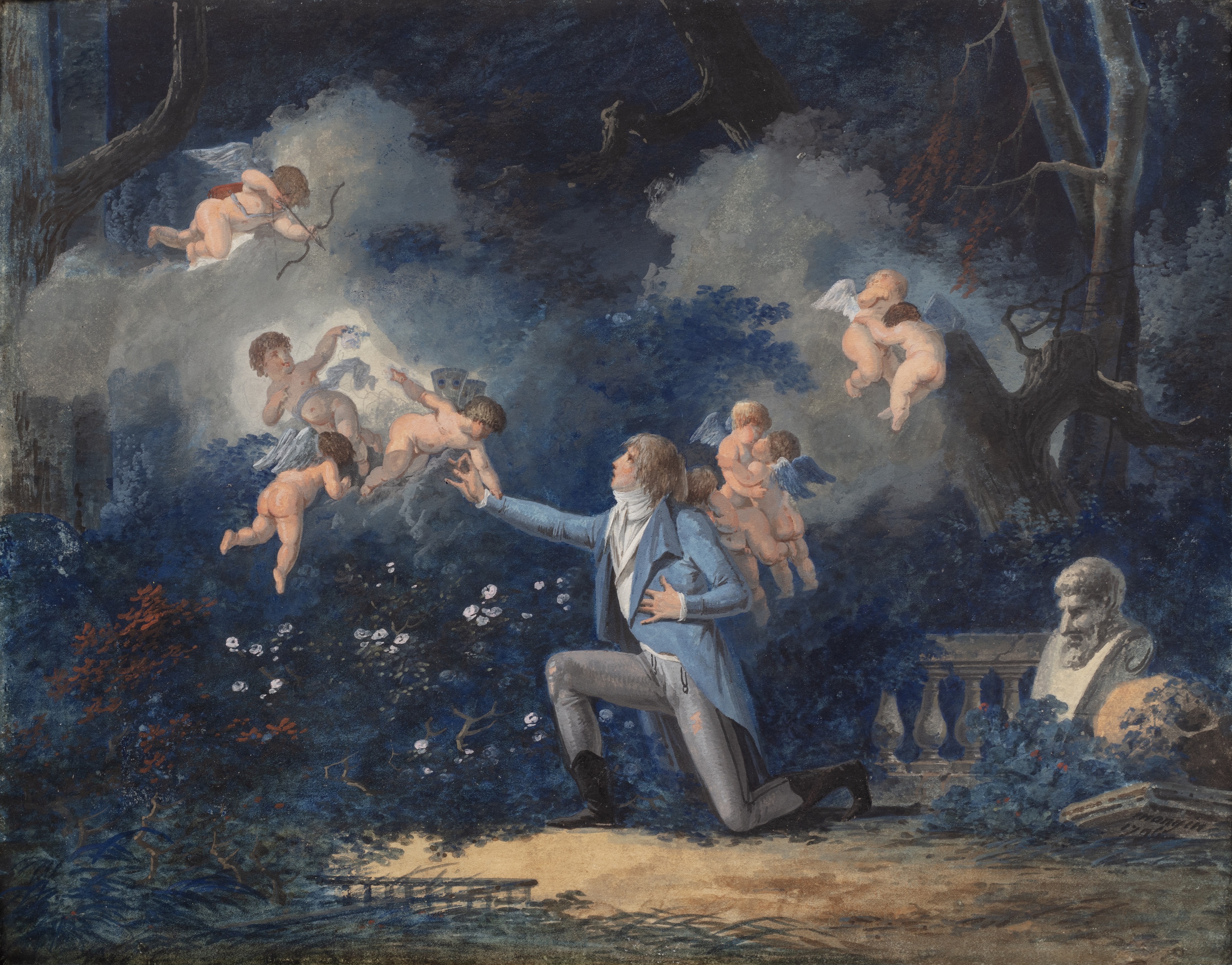 Lot 427 - Antoine Pierre Mongin (1761-1827) A kneeling
