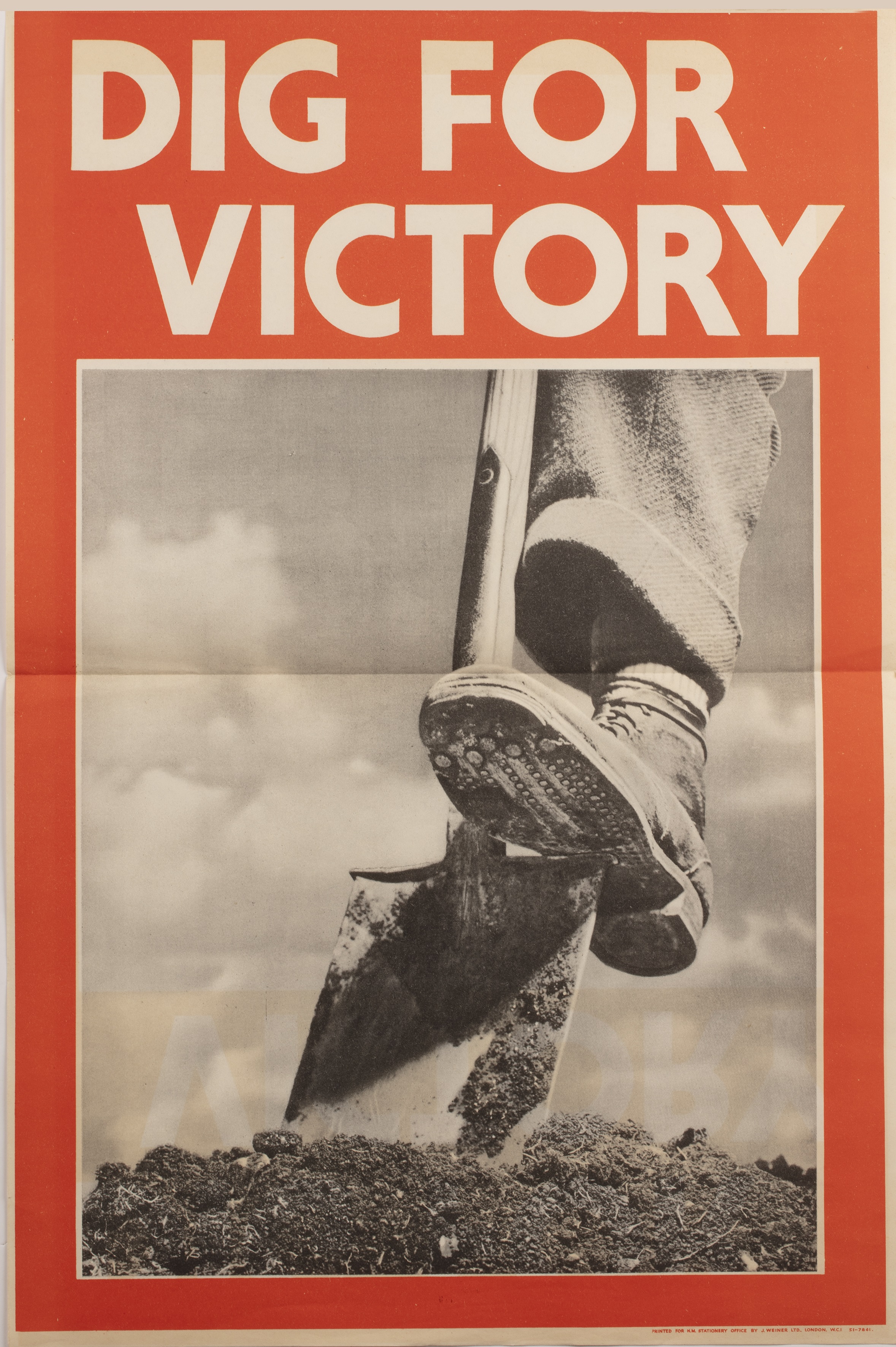 Lot 9 - A World War Two propaganda poster printed in