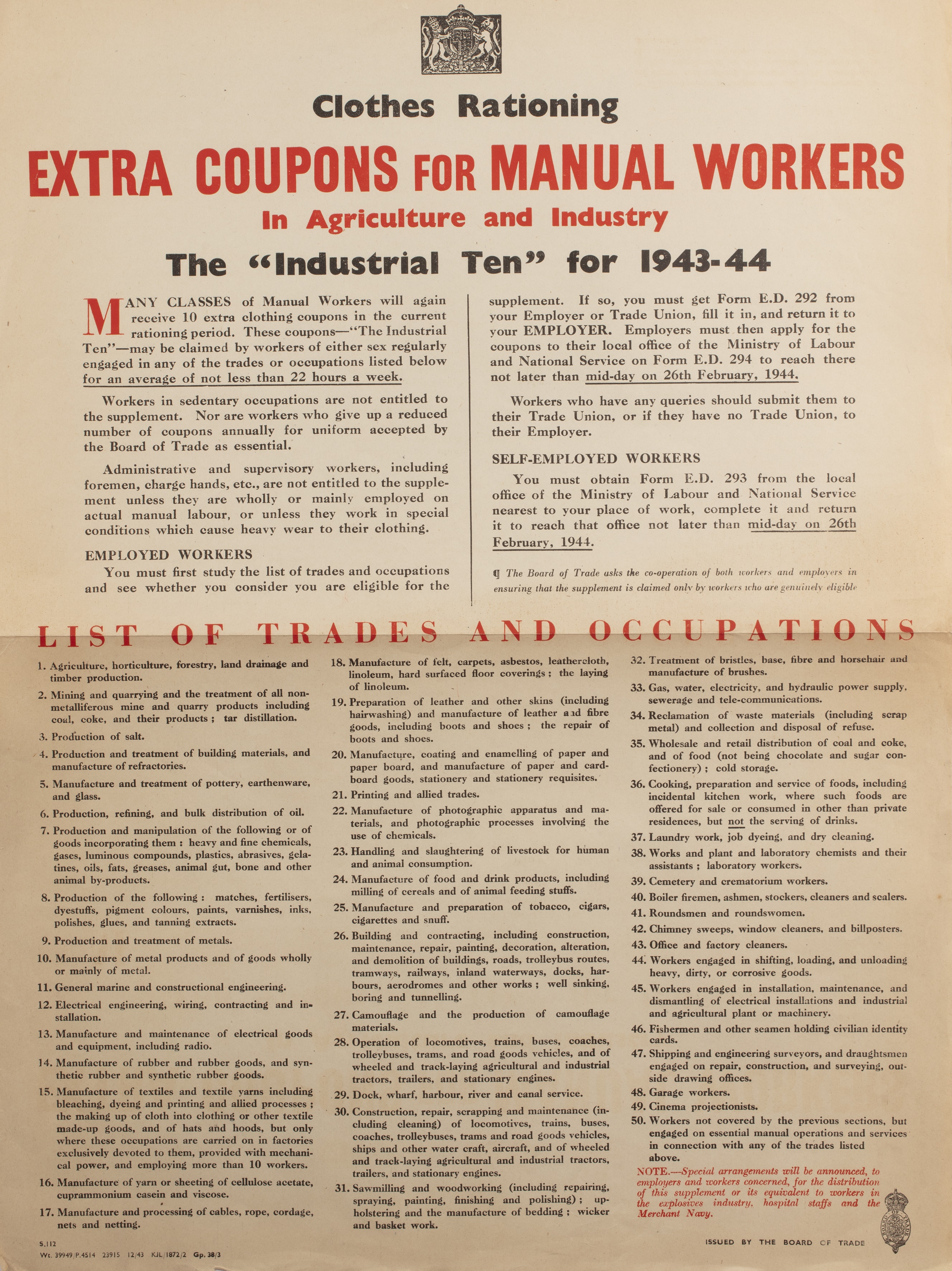 Lot 9 - A World War Two propaganda poster printed in