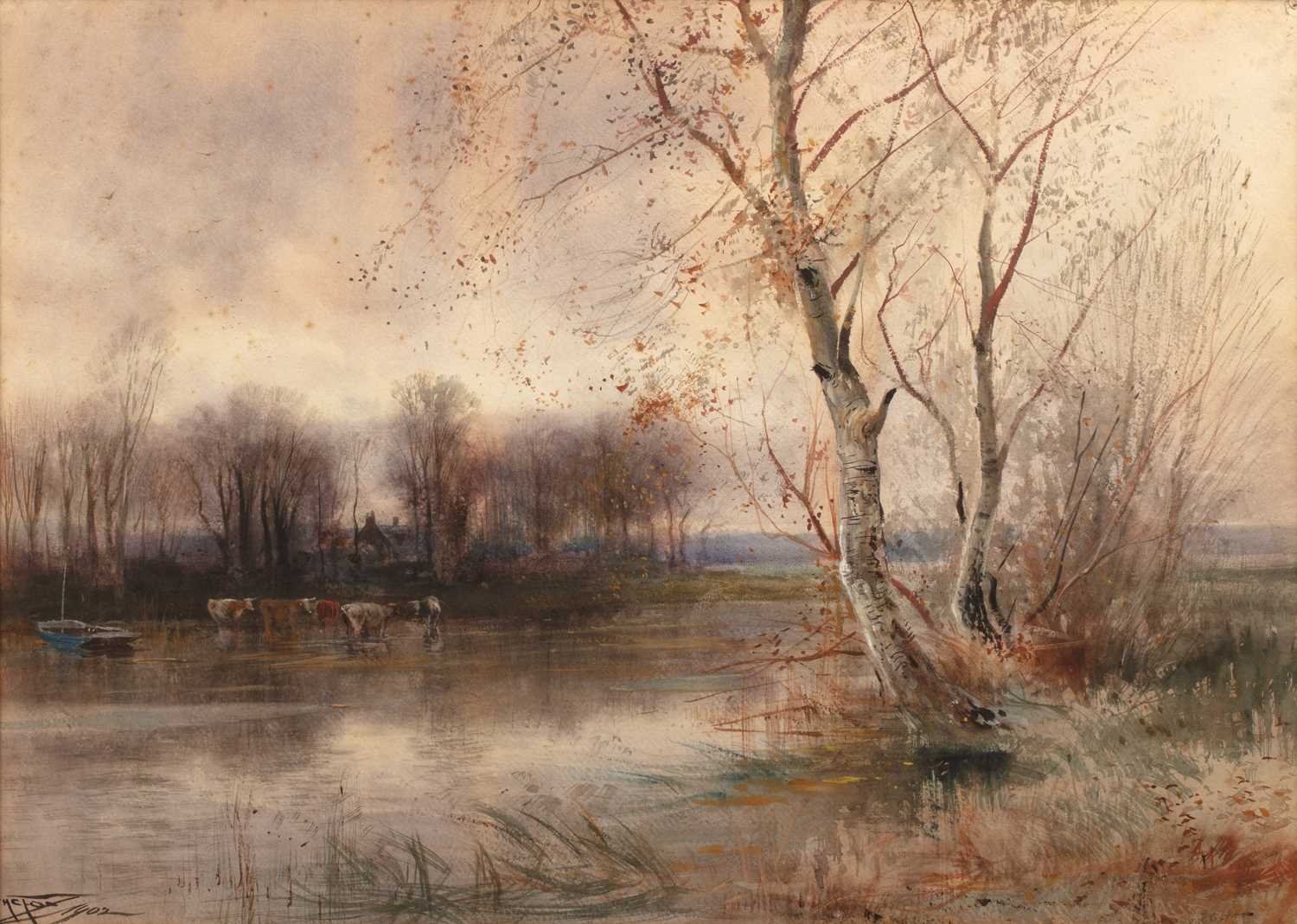 Lot 302 - Henry Charles Fox (1855/60-1929) The River