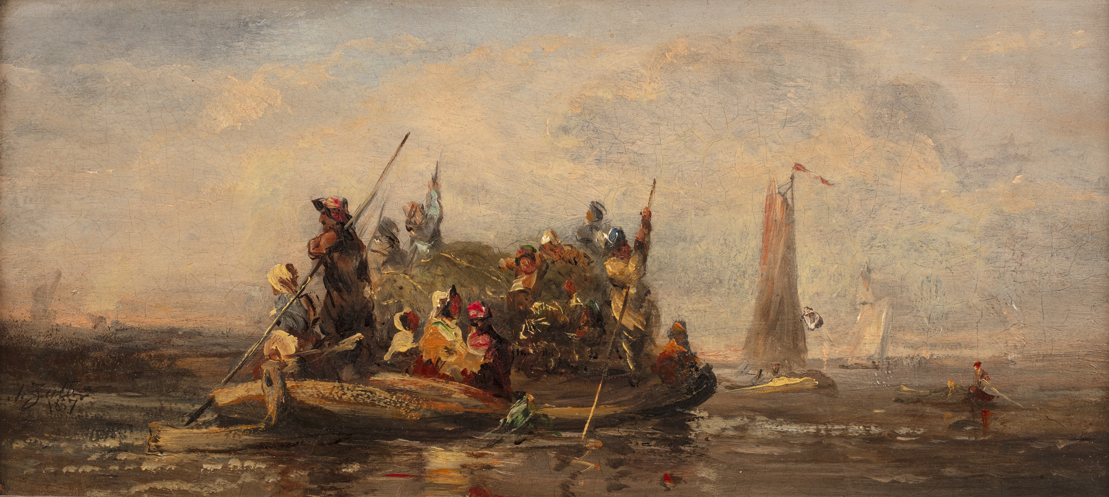 Lot 282 - Johann Christian Zeitter (1820-1872) Sailing