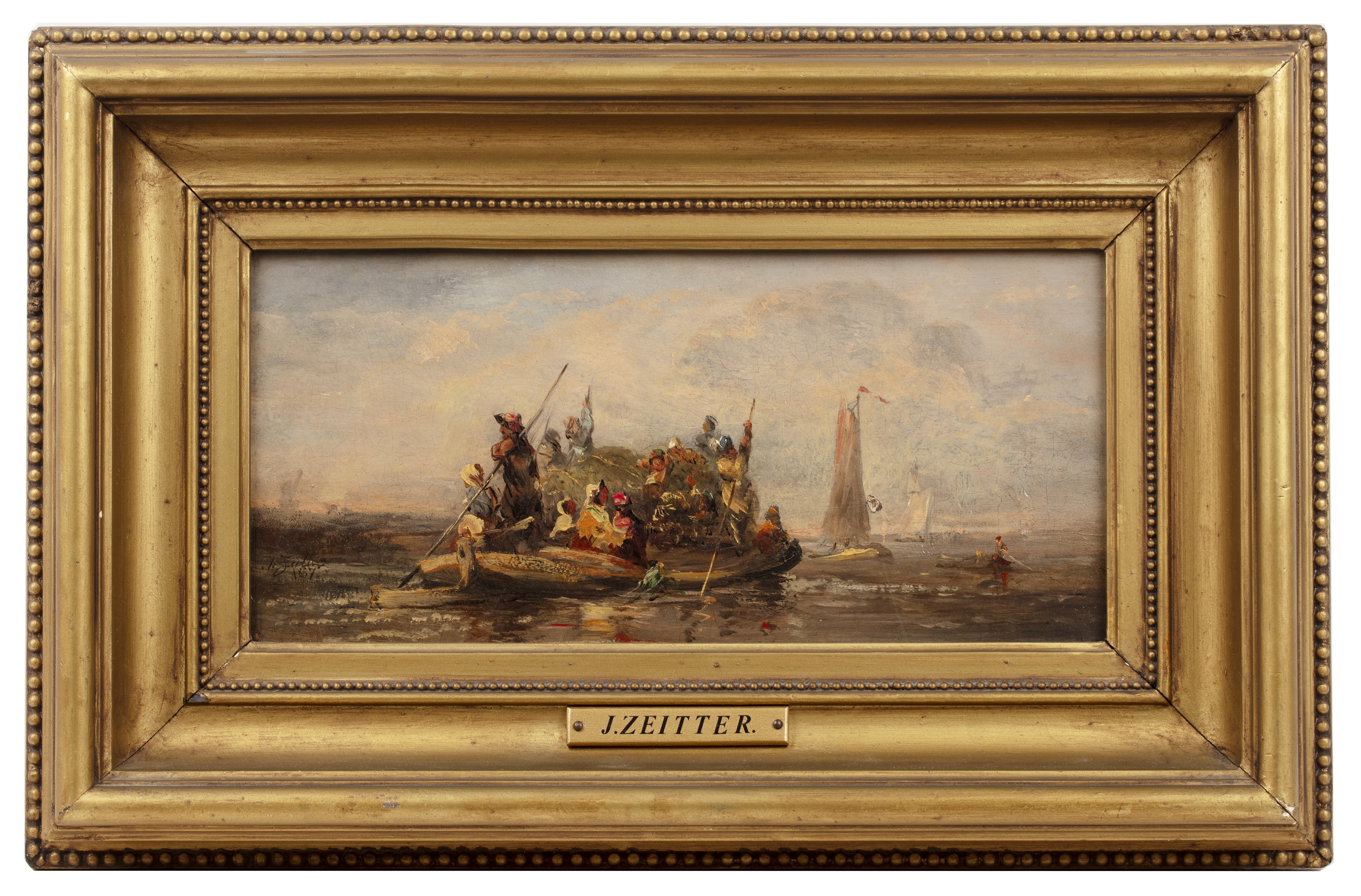 Lot 282 - Johann Christian Zeitter (1820-1872) Sailing